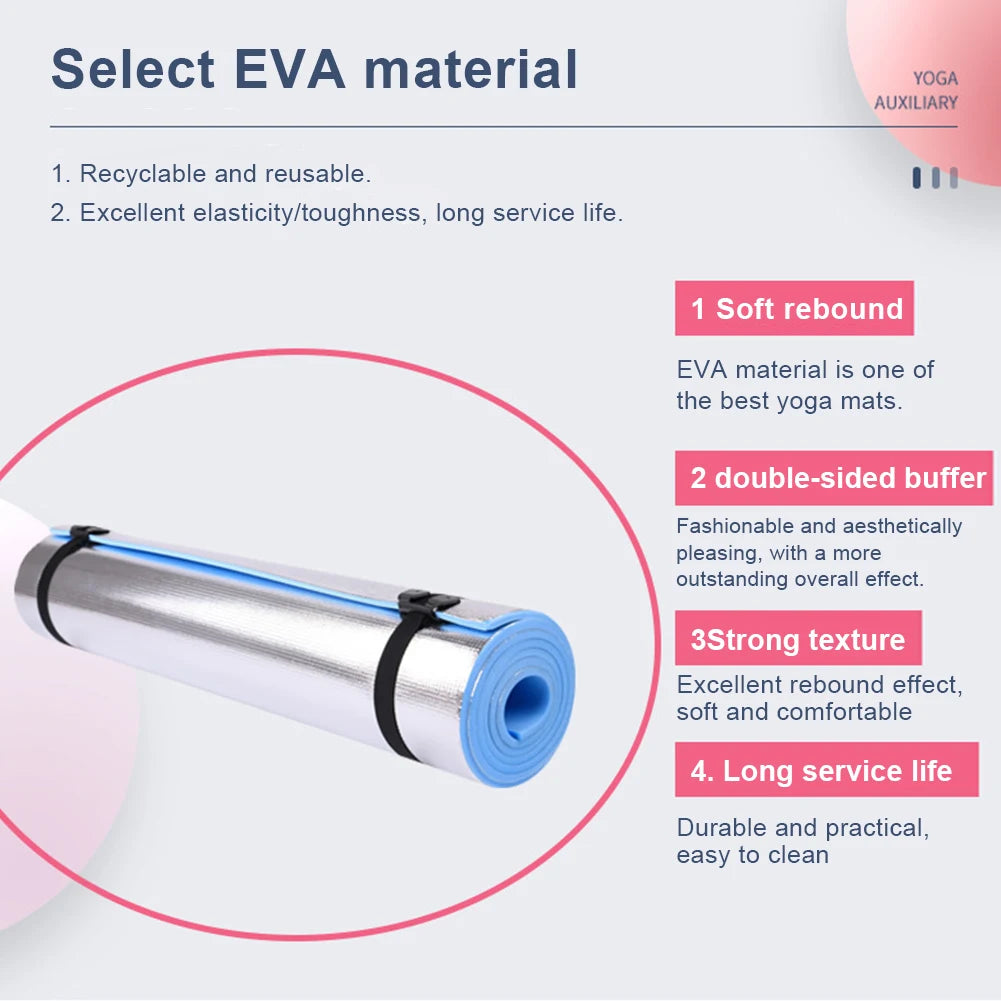 6/8/10mm Yoga Mat Anti-skid Sports Fitness EVA Comfort Foam Thick Yoga Mat for Exercise Yoga and Pilates Gymnastics Mat