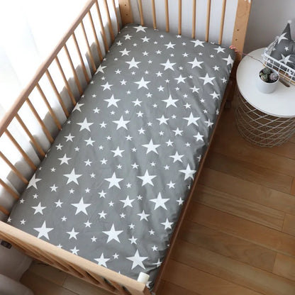 Baby Crib Fitted Sheet Newborns Bed Linen Children Cotton Cot Mattress Cover Protector For Toddler 130x70cm Allow Custom Size