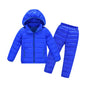 Winter Children Clothing Sets Baby Boy Warm Hooded Down Jackets Pants Clothing Sets Girls Boys Snowsuit Coats Ski Suit 2-12Y