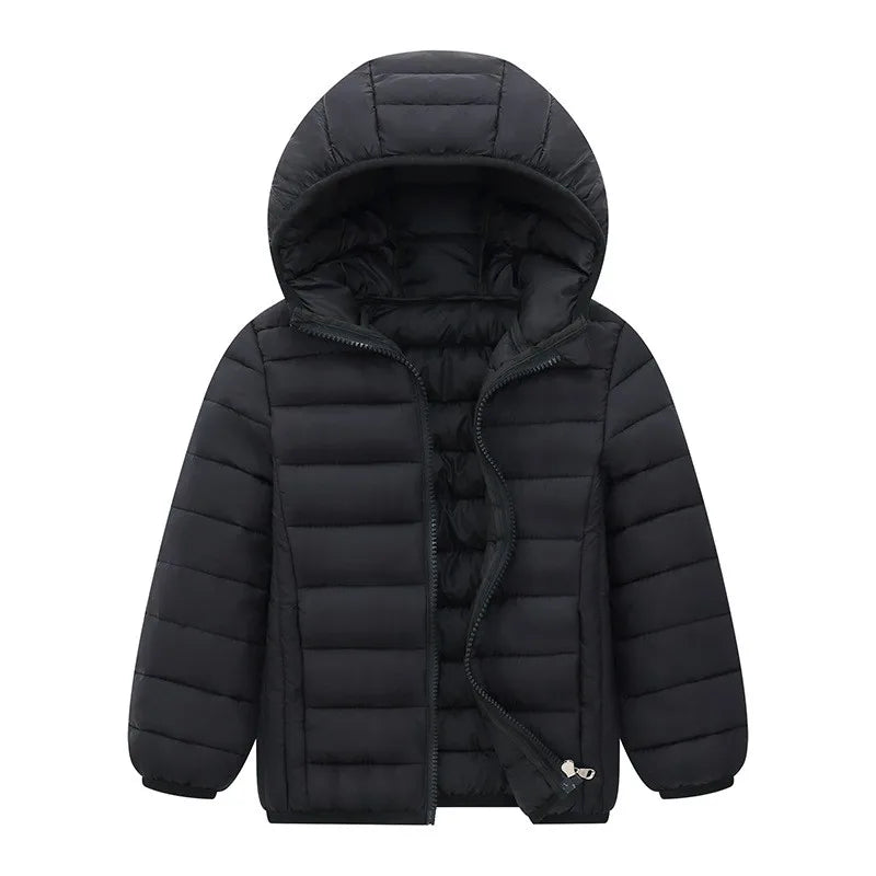 Winter Girls Shiny Hooded Down Jacket Fur Collar Windproof Coat Teenage Outerwear Kids Parka Snowsuit Clothing New 5-14 Years