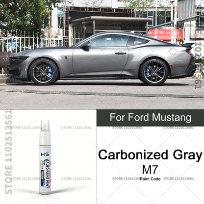 For Ford Mustang White Black Red Orange Blue Yellow Gray Car Paint Repair Pen Touch Up Scratch Remover DIY Auto Accessories