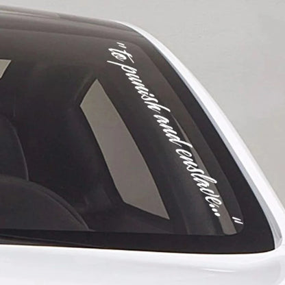 Car Stickers Vinyl Decal To Punish And Enslave Front Rear Windshield Dooration Window Creative Auto Styling Sticker Accessories