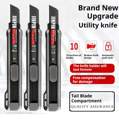 Heavy Duty Utility Knife Large Thickened Wallpaper Cutter Snap Off Cutter Blades Cutter Sharp Paper Cutting Knives Multi Purpose