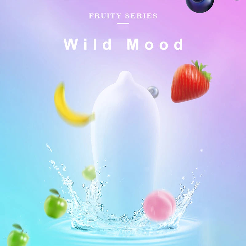 10pcs Fruit Flavor Condoms Sex Toy For Men Strawberry Blueberry Taste Penis Sleeves Ultra Thin Condom Adult reusable Sex Product