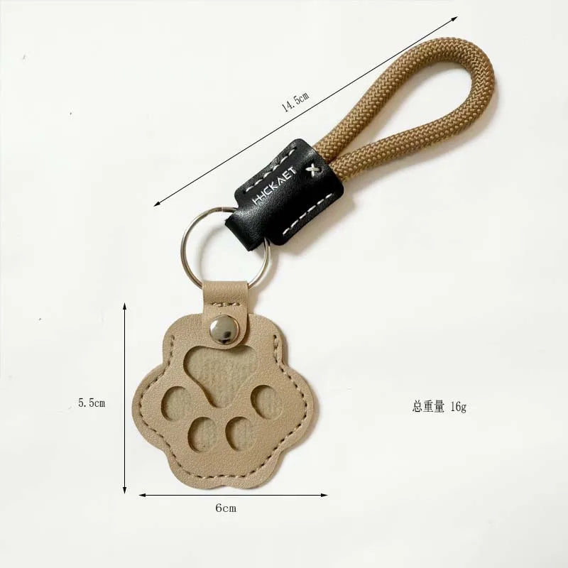 S9 Dual Pack Pet Hair Storage Keychains, Cute Paw Shape Leather Keyring, Furry Friend Memory Fur Keepsake for Pet Owners