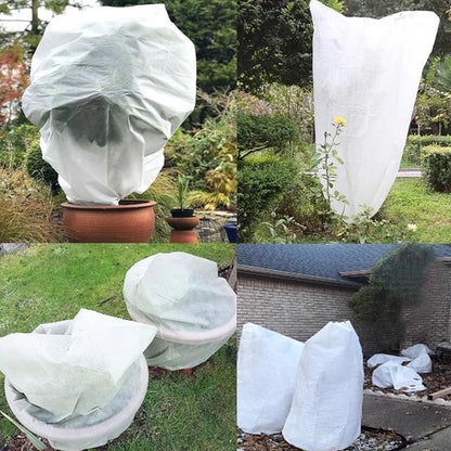 Plant Cover Winter Tree Antifreeze Frost Cover Garden Yard Plant Cold Proof Non-woven Fabric Drawstring Zipper Bag Multiple-Size