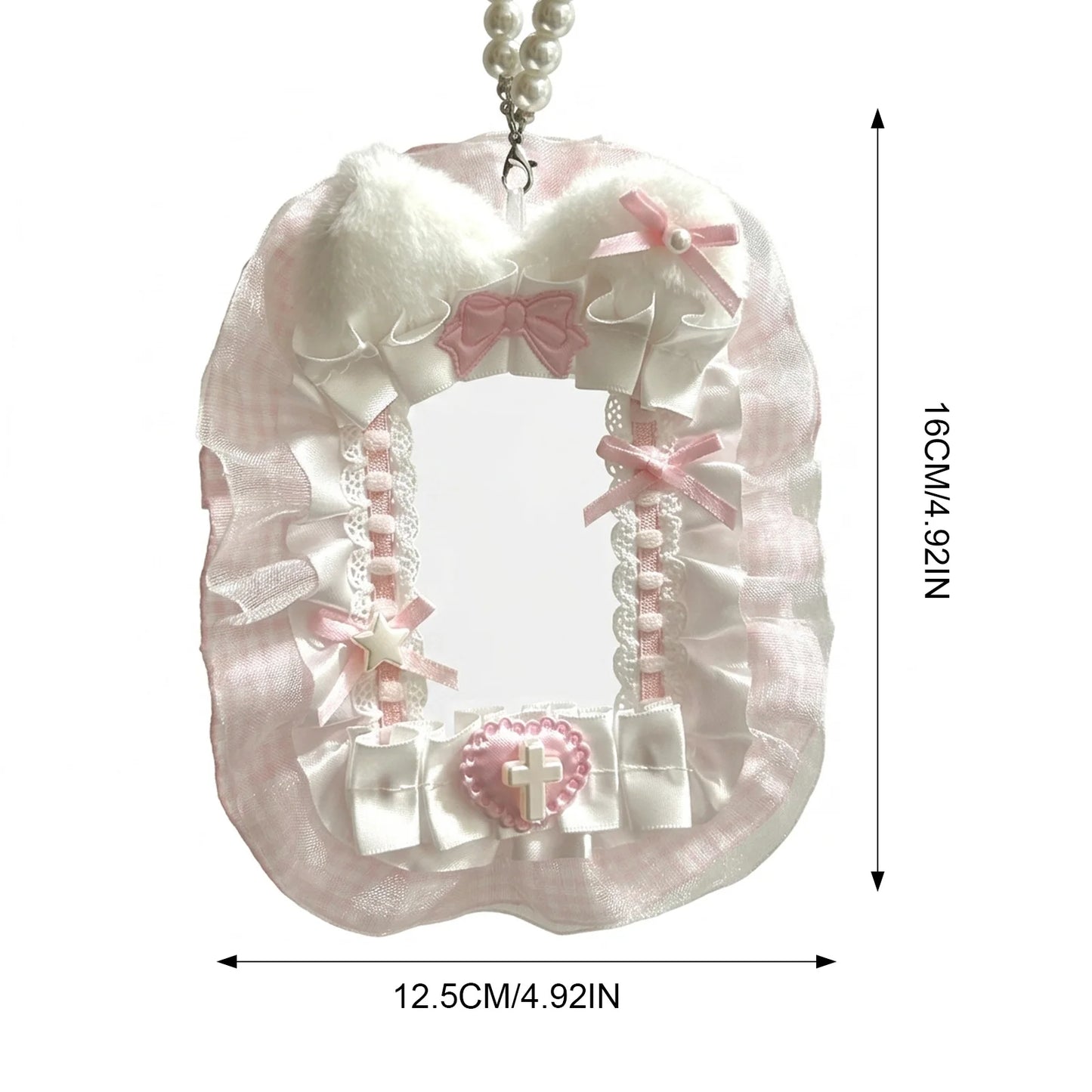 Creative Angel-Wings Card Holder Lace Bowknot Decor Student Card Storage Protective Cover Korean Fans Photocard Holder Bag Pen
