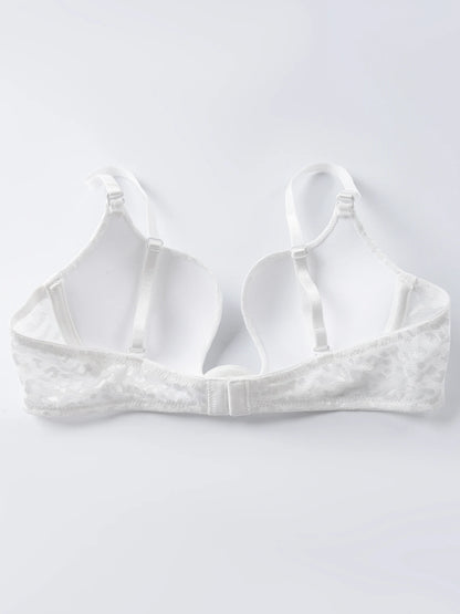 Solid Underwire Bra push up Lingerie comfort padded bra lift up thick cup lace bralette
