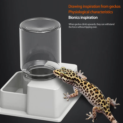 1pc Automatic Reptile Feeder Automatic Detachable Reptile Bowl Tortoise Water Dish Gecko Drink Dispenser For Lizard Chameleon