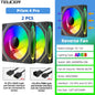 TEUCER Prism4 Pro ARGB Fan 120mm PC Case Fan Kit 4pin PWM CPU Cooling Fans 3pin 5v RGB 12cm Gaming Computer Fan