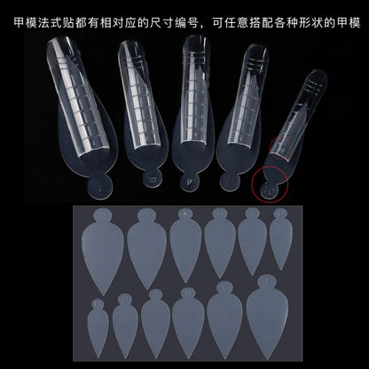 12pcs Manicure Paper Matte Paperless Tray Auxiliary For Nail Art Decorations Paperless Holder Extension Adhesive