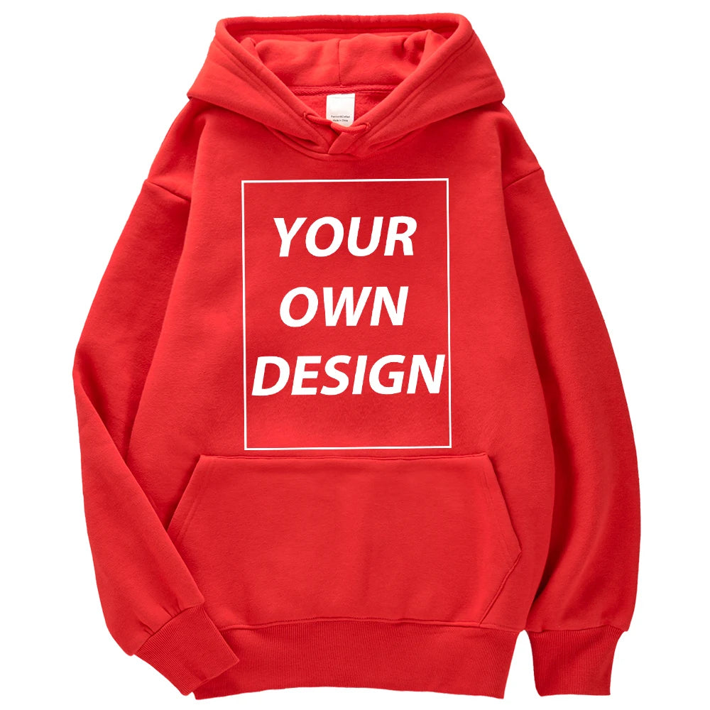 Customized DIY Print Men Woman Autumn Winter Hoodies Casual Classic Pullovers Simple Comfy Streetwear Soft Warm Sports Clothing
