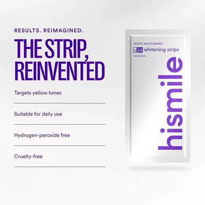 V34 Purple Teeth Whitening Strips Remove Plaque Stains Brighten Teeth Reduce Sensitivity 30 Mins Quick Dental Oral Care Stickers