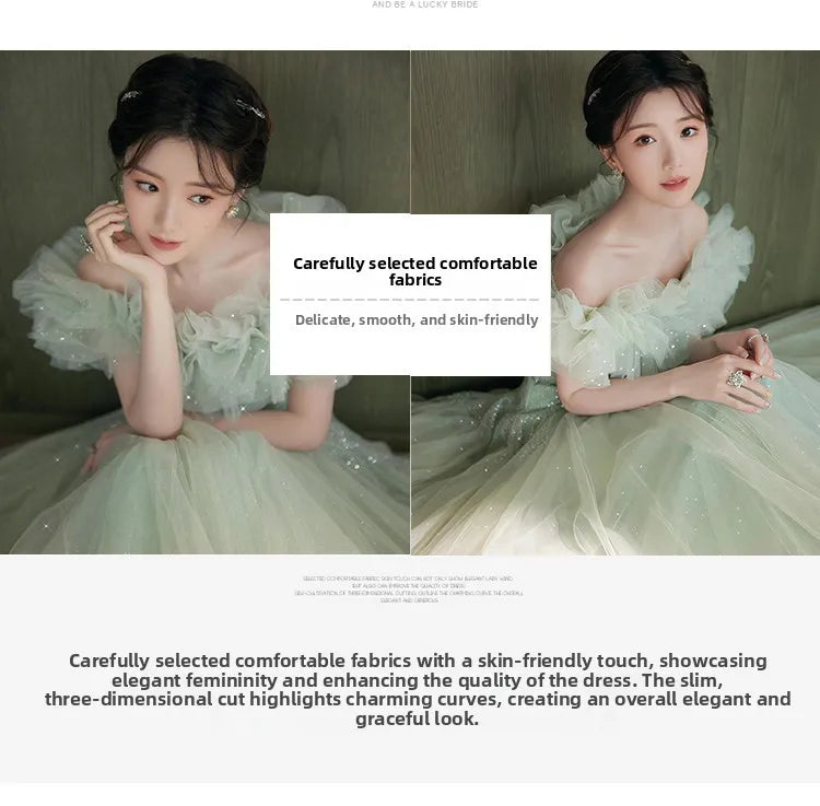 Ele een Evening Gown for Women High-End Luxury Fairy T Performance Host Dr Korean Sle Floral Mid-Waist Slim Fit