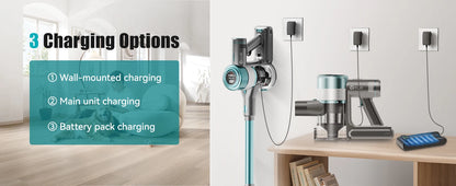 Wireless Vacuum Cleaner, Upgraded Version of Household Green Light Anti Entanglement Floor Brush, Automatic Dust Sensing, Suitable for Hardwood Floors, Carpets, Tiles, Suitable for Hardwood Floors, Carpets, Tiles