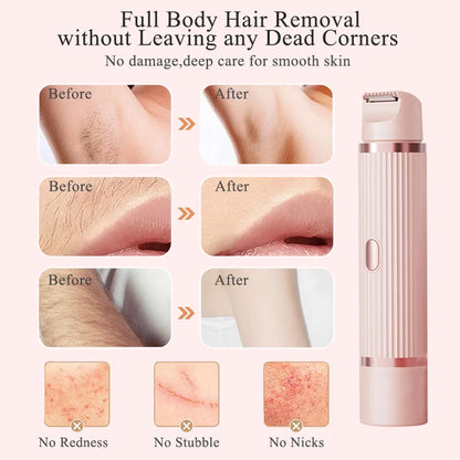 Electric Razor for Women Bikini Underarm Lady Facial Razor Waterproof Double Head Hair Removal Epilator Electric Female Trimmer