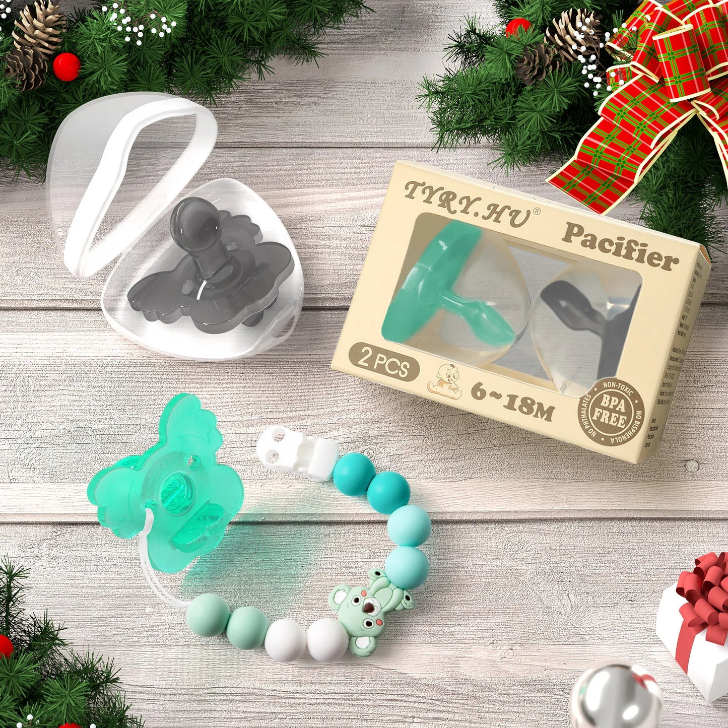 Newborn Silicone Pacifier Clip Chain Baby Dummy Silicone BPA Free Toddler Teether Infant Soother Nipple Baby Shower Gift