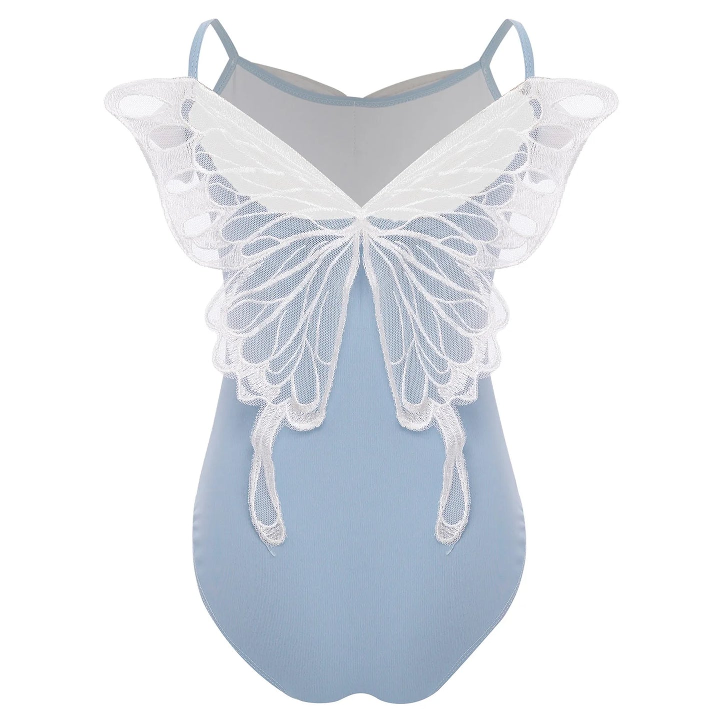 New Girls Ballet Leotards Kids Child Sleeveless Fairy Butterfly Wing Hollow Stitching Gymnastics Leotard Professional Stage Wear