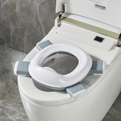 New 3-in-1 Travel Potty Portable Kids Potty Folding Safe Silicone Baby Potty Training Seat  Family Outdoor Kids Toilet Seat