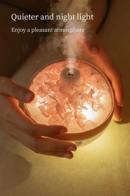 Eternal Flower Humidifier Dual-USB Battery Charger Mini Home Atmosphere Light Creative Festival Gift Artificial Flower Diffuser