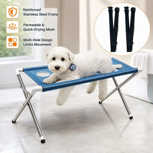 Breathable Mesh Pet Bath Stand Foldable Cat And Dog Bath Table Small Pet Bath Labor-saving Support Frame ﻿