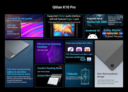 Global ROM Lenovo Tab M11 K10 11” 90Hz Display Android 13 L1 MediaTek Helio G88 8GB/128GB 7040mAh Battery 4G LTE Tablet 2025