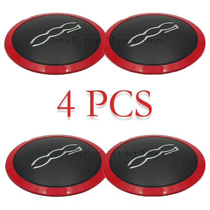 51884863 68078419AC 68078421AC 4PCS 133mm Hubcap Wheels Centre Hub Caps Set Dust Cover Wheel Hub Cap Replacement for Fiat 500