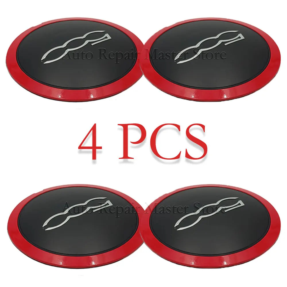 51884863 68078419AC 68078421AC 4PCS 133mm Hubcap Wheels Centre Hub Caps Set Dust Cover Wheel Hub Cap Replacement for Fiat 500