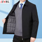 Thicken Padded Social Jackets Men's Winter Jacket Windbreak Fleece Lining Blazers for Men Business Luxury Men's Winter Coat XXXL