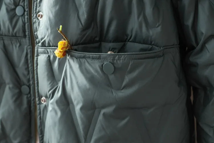 2024 New Autumn Winter Women Ultralight Long White Duck Down Jacket Female Single-Breasted Double Sided Puffer Jacket Women
