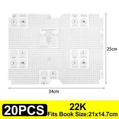 10-30Pcs A4/16K/22K Matte Clear Self-adhesive Book Cover Wrap Waterproof Textbook Skin Sleeve Students Book Wrapping Supplies