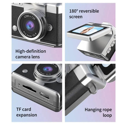 LK027 Keychain Thumb Mini Digital Camera 1.47 Inch Flip Screen Retro HD CCD Small Camcorder Video Recorder