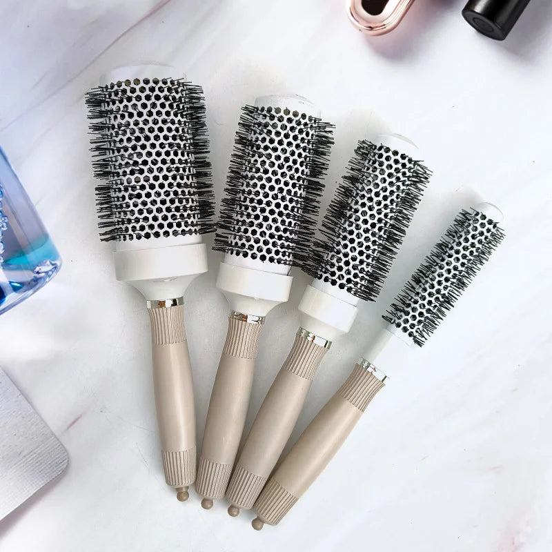 Hair Comb Professional Salon Hair Brush Hair Styling Hairbrush Hairdressing Comb Round Curly Hair Rollers Tools Blue