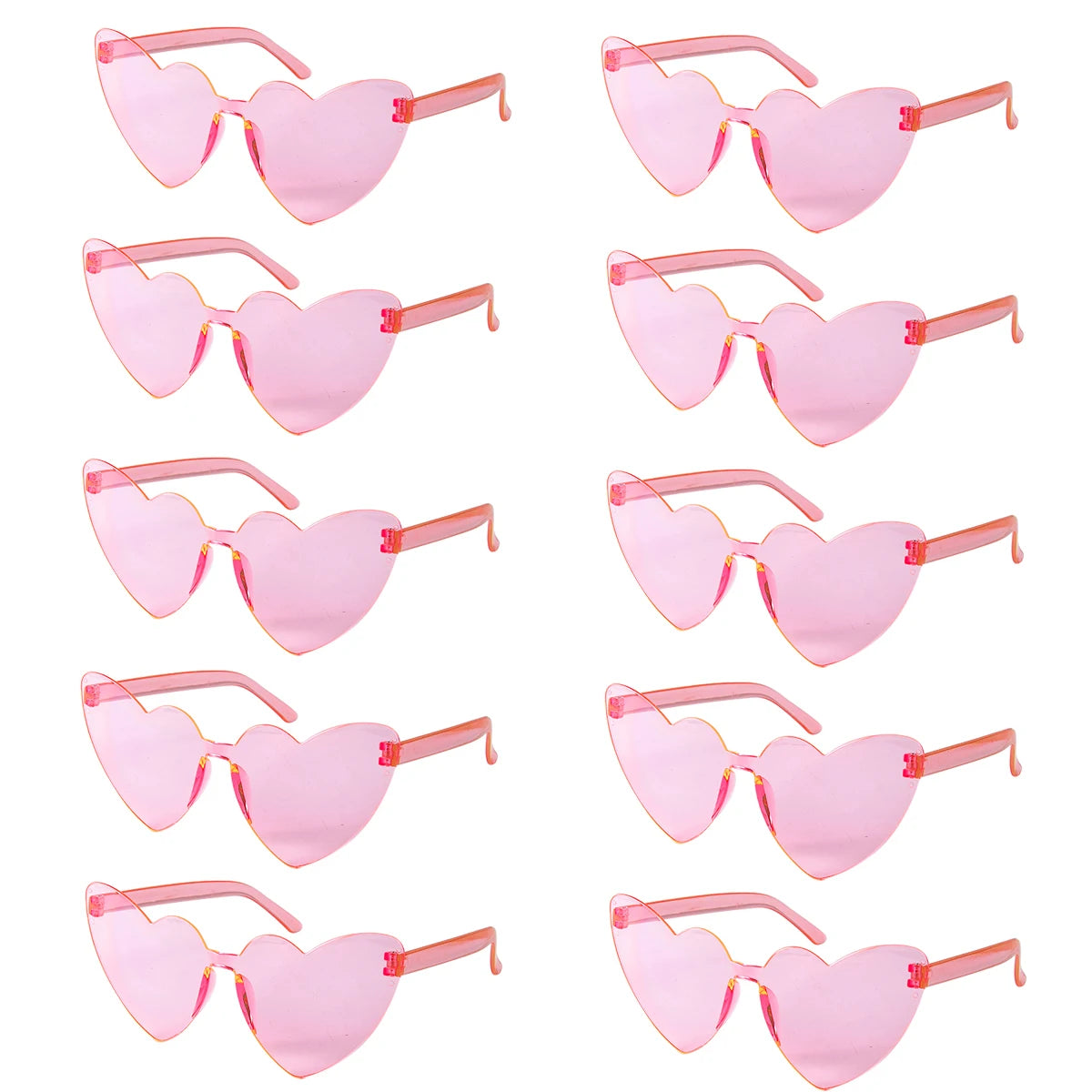 6/8/10/12pcs Wedding Bridal Shower Sunglasses Pink Red Heart Glasses Bride To Be Bridesmaid Gifts Bachelorette Hen Party Decors