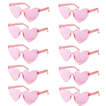 6/8/10/12pcs Wedding Bridal Shower Sunglasses Pink Red Heart Glasses Bride To Be Bridesmaid Gifts Bachelorette Hen Party Decors