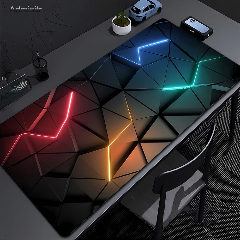 Geometric Large Mouse Pad 100x50cm Big Computer Mousepads Hexagon Mousepad Big Keyboard Mat Gamer Mouse Pads Non-SlipDesk Mats