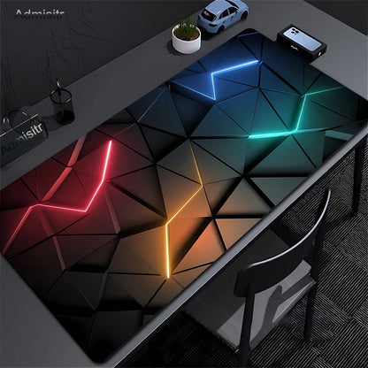Geometric Large Mouse Pad 100x50cm Big Computer Mousepads Hexagon Mousepad Big Keyboard Mat Gamer Mouse Pads Non-SlipDesk Mats