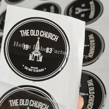Custom Epoxy Resin Dome 3D Gel Sticker Transparent Shape Logo Personalized Waterproof  Self-adhesive Crystal Glass Label Clear