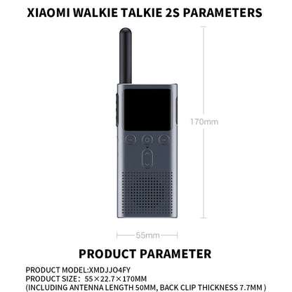 Xiaomi Walkie-talkie 2S Upgraded Version Ultra-light Ultra-thin Support Bluetooth Headset Connection Ultra-long Standby Outdoor-