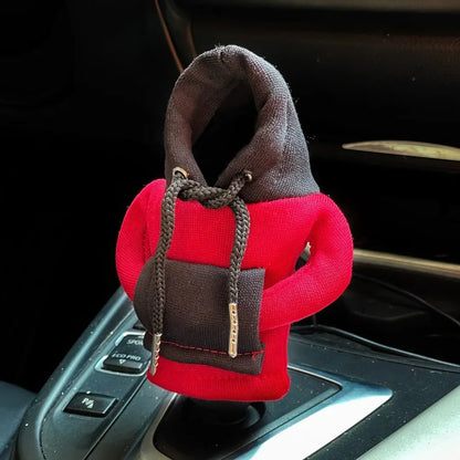 Car Hoodie Handle Shark Cute Hoodie Car Gear Shift Knob Cover Short Plush Manual Handle Gear Auto Interior Accessories