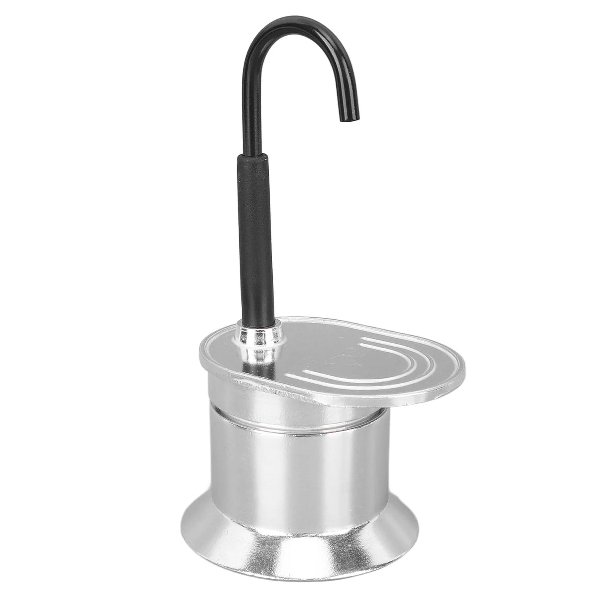 50ML Single Tube Moka Pot Cup Aluminum Alloy Spout Stovetop Italian Coffee Maker for Outdoor Parties Travel Kitchen Accessories