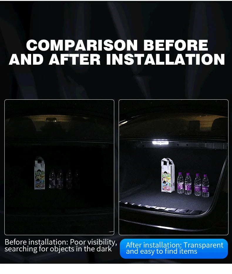 Motion Sensor Led Light 650mAH USB Rechargeable Automatic Induction Sensing Light Wireless Foot Lamp for Car Trunk Door