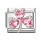 Zircon Pearl Heart Bow Candy Flower Butterfly Italian Charm Links Fit 9mm Stainless Steel Bracelet Personalized DIY Making Gifts