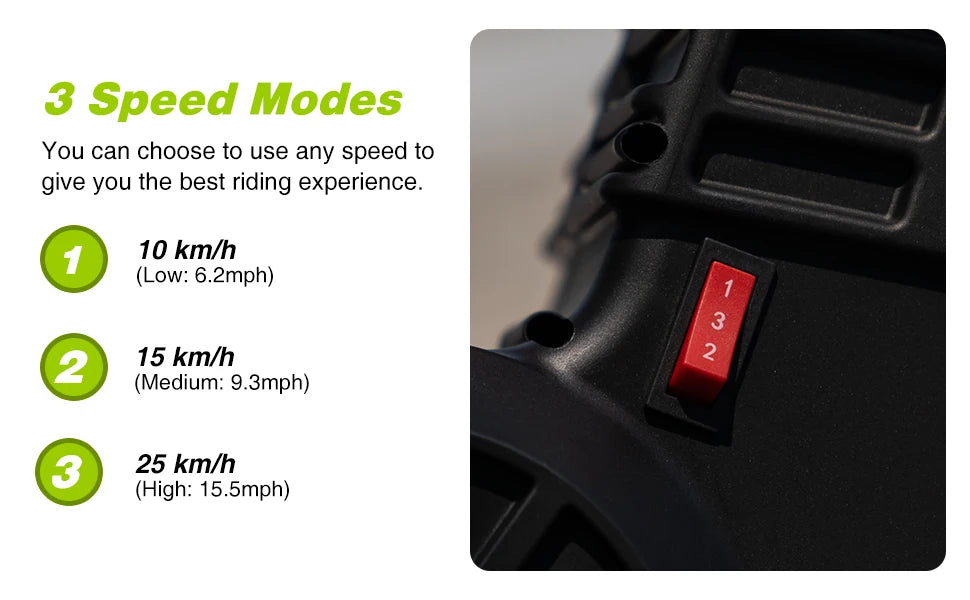 RCB KIDS Kids Electric Motorcycle R9X PRO 350W 36V Ride-On Toy, 3 Speed 25km/h, 16km Range, LED Light, Rechargeable, 6+, Max 80kg