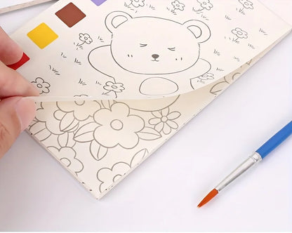 Watercolor Painting Book with 1 Book 1 pen Water Powder Graffiti Drawing Self-contained Paint Picture Coloring Painting Paper