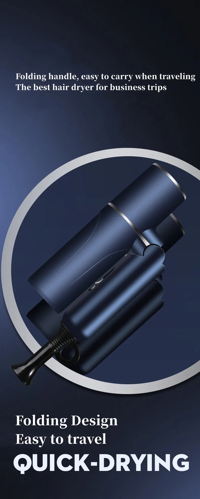 Hot Selling Professional Hair Dryer Negative Ion High Power Blue Light Foldable Electric Hair Dryer Salon Hair Tools Home