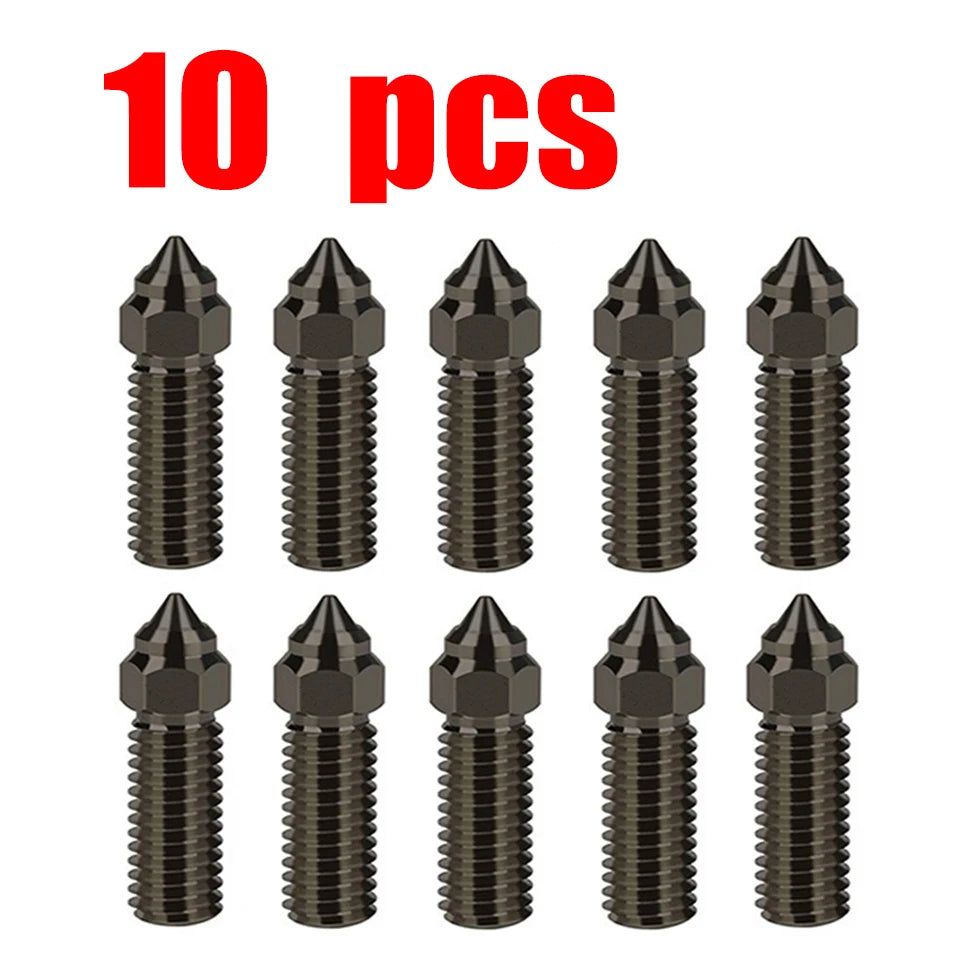 For Creality Ender 3 V3 KE K1/k1 Max Nozzle 0.4 0.6 0.8mm Nozzles Hard Steel Copper Plated Brass Genius Pro Vyper K1 Pro Hotend