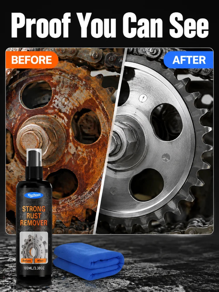 Rust Remover Spray Penetrating Lubricant for Car Wheels and Tools Restore Metal Car Detailing