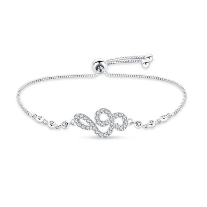 Bracelet Original 925 Silver Lucky Symbol Zircon Bracelet Luxury Jewelry For Woman Romantic Valentine's Day Jewelry Gifts