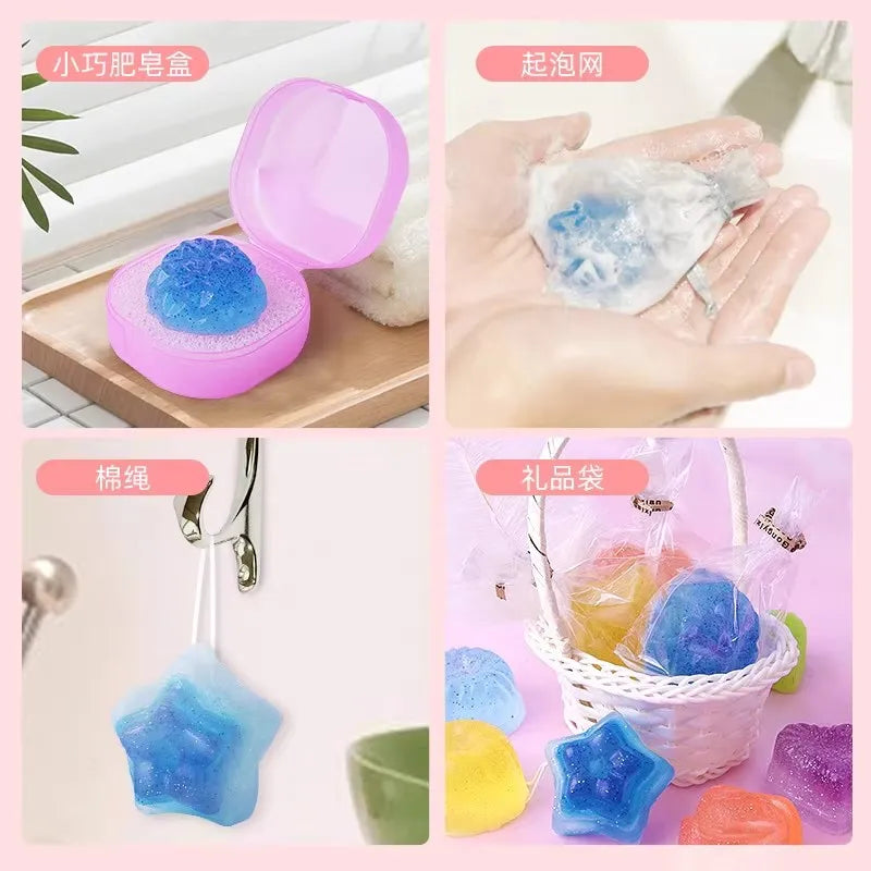 Kids DIY Soap Making Kit Gem Crystal Shapes Handcraft Art Set Creative Molding Craft Toy Birthday Gift for Girls Boys Hobby Play